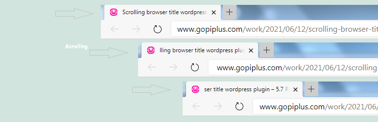 Scrolling browser title wordpress plugin